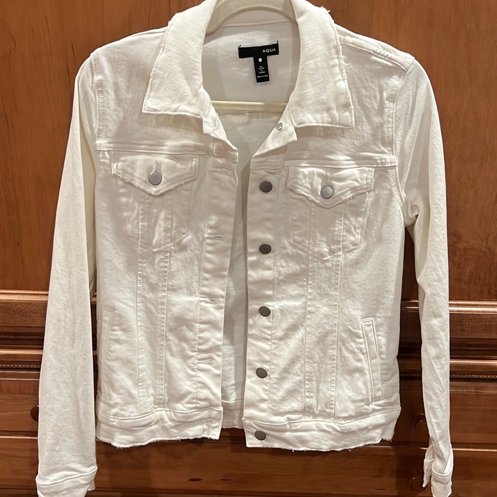 Aqua White Jean Jacket